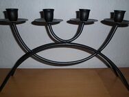 Edler Kerzenständer für 4 Kerzen, schwarz, Metall - Hürth