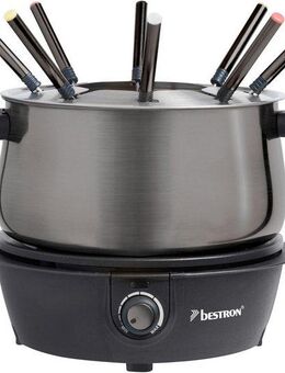 bestron Elektro-Fondue AFD850TG, mit 8x Fonduegabeln & stufenlosen Thermostat, 1,5 l