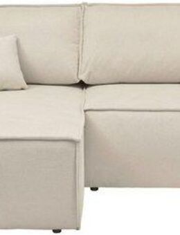 andas Ecksofa Finnley Schlafsofa 267 cm in Bouclé, Struktur fein u. Cord, L-Form, Schlaffunktion m. Bettkasten (136/210 cm), Bouclé, Struktur und Cord