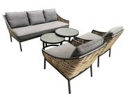 Sitzgarnitur Lounge Gartenmöbel 5tlg Braun / Grau - Hamminkeln