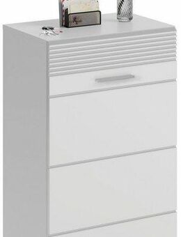 INOSIGN Schuhkommode Malmö, Breite 60 cm, 1 Tür, 5 Fächer, hochwertige MDF Front, Rillenfräsung, Anrichte, Schrank, Kommode, Dielenmöbel, Flurmöbel