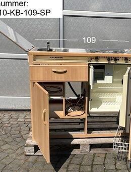 Küchenblock: Kühlschrank RM212 mit 2-fl-Cramer Kocheinheit, Spülbecken gebraucht aus Adria Forma 410TD BJ 91 Sonderpreis - Schotten Zentrum