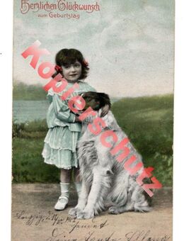 Alte Grußkarte „Herzlichen Glückwunsch“, gel. 1907 - Landsberg