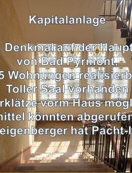 Denkmalschutz in bester Lage - Städteförderung vorhanden - Bad Pyrmont