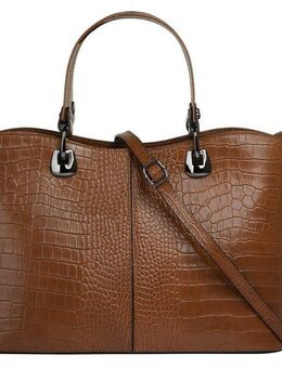 Cluty Henkeltasche, echt Leder, Made in Italy