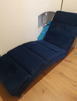 Relaxliege samt blau super bequem so gut wie neu VB - Berlin