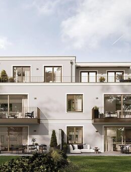 NEUBAU: Stilvolle, barrierefreie 3-Zimmer-Gartenwohnung mit direktem Zugang zum Hobbyraum - München