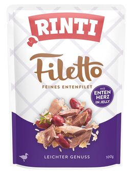 RINTI Filetto Pouch in Jelly 24 x 100 g - Ente mit Entenherz