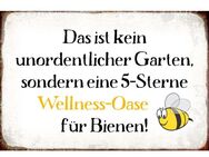 Lustiges Blechschild Wellness Oase für Bienen Garten - Berlin