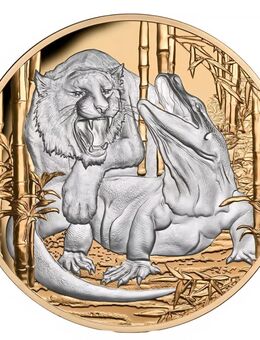 Tiger und Komodo 5 oz Silber teilvergoldet 2022 - Münster (Hessen)
