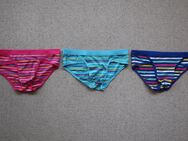 3 Unterhosen Briefs bunt multicolor blau gelb weiß pink XXL - Niddatal