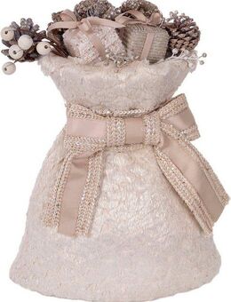 Myflair Möbel & Accessoires Weihnachtsfigur Deko-Geschenksack mit Tannenzapfen (1 St), Weihnachtsdeko, Höhe ca. 45 cm
