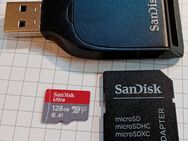 USB 3.0 Typ A Speicherkartenleser SanDisk, SD, SDXC, SDHC Laufwerk, SanDisk Ultra MicroSDXC 128GB mit bis zu 120Mbit/s Datenübertragung, inklusive SD-Adapter - Fürth