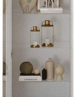 INOSIGN Vitrine RIO, Höhe 187 cm, Hochschrank mit 1 Tür, Anrichte, Standvitrine geriffelte Front, modern u. elegant, viel Stauraum