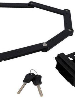 FISCHER Fahrrad Faltschloss Faltschloss 110cm XL mit Halter (3-tlg)