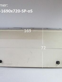 Wilk Wohnwagen Gaskastendeckel ca 169 x 72 gebraucht (zB 661TFB BJ96) ohne Schlüssel, Sonderpreis - Bugfrontdeckel / Bugklappe / Gasklappe / Flaschenkastendeckel / Flaschenkastenabdeckung - Schotten Zentrum