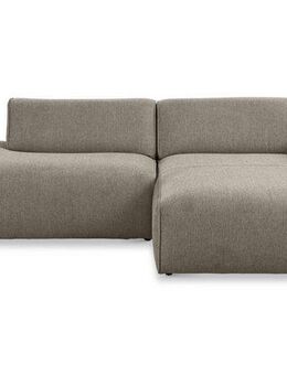 andas Ecksofa Noord mit Kedernaht, Breite 227 cm, L-Form, Cord, Struktur, Webstoff, mit Wellenunterfederung, Massivholzrahmen