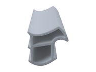 DIWARO Türdichtung SZ053 für Stahlzargen | Dichtung 5 lfm | Farben: weiß, grau, braun, schwarz | senkrechte Nut | Fachhandelsware, hergestellt in Deutschland - Moers