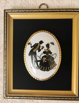 Drei Silhouetten Bilder auf Porzellan - gerahmt / VB 94,90 € - Berlin