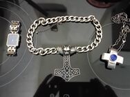 Silberschmuck 925 Thor,s Hammer 8cm Kreuz 2 passende Ketten und Uhr von Dugena! - Koblenz