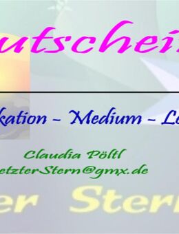 Spirituelle Beratung Gutschein zu Weihnachten Kartenlegen Handlesen Jenseitskontakte Tierkommunikation - Hinterschmiding
