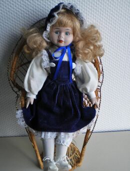 Puppe,Porzellan/Stoff,Alt,ca. 40 cm - Linnich