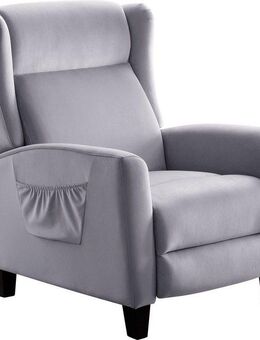 ATLANTIC home collection TV-Sessel Timon, klassischer Ohrensessel mit Relaxfunktion und praktischer Seitentasche