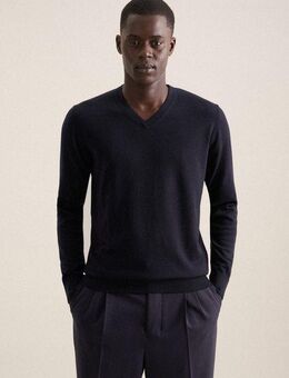 seidensticker Pullunder Schwarze Rose V-Neck Uni