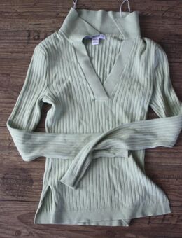 Rippenstrick Pulli Langarmpulli mintgrün xs 34 gerippter Pullover Rippstrick - Neuenhagen (Berlin)