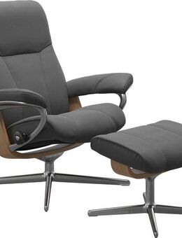 Stressless® Relaxsessel Consul (Set, Relaxsessel mit Hocker), mit Hocker, mit Cross Base, Größe S, M & L, Holzakzent Eiche