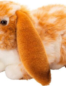 Teddy Hermann® Kuscheltier Hase liegend hellbraun-weiss gescheckt 30 cm