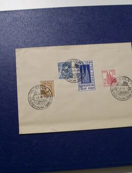 Briefmarken, Bizone, Nr. 69-72 auf Umschlag, SSt Kölner Dom 1948 - Erftstadt