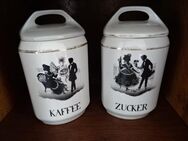 Kaffee- und Zucker-Porzellandosen alt mit Biedermeierfiguren galante Posen - Bonn