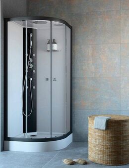 maw by GEO Komplettdusche A-FDMES, BxT: 90x90 cm, Einscheibensicherheitsglas, mit Massagefunktion