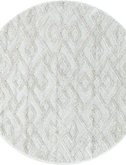 Ayyildiz Teppiche Teppich PISA 4708, rund, Höhe: 20 mm, auch rechteckig, Hoch Tief Struktur, Wohnzimmer, Schlafzimmer