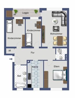 Bonn Alt-Tannenbusch. vermietete 4 ZKB mit Balkon - provisionsfrei! - Bonn