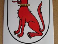 Sächsiilüüte Zunftwappen Constaffel 1336 Postkarte aus Blech. - Volketswil