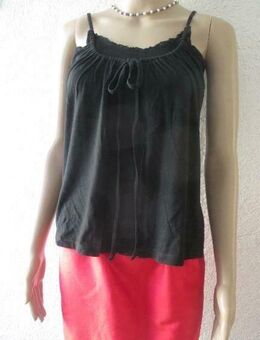 NEUw * Romantik * Lace Spitzenrand * Spaghetti Träger * Baby Doll * Top * T- Shirt "SISLEY" Gr. 36- 38/ S * schwarz * Gothic * - Riedlingen