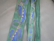 Krawatte Unikat mit Abstrakten Muster (Grün, Blau, Gold) Reine Seide - Weichs