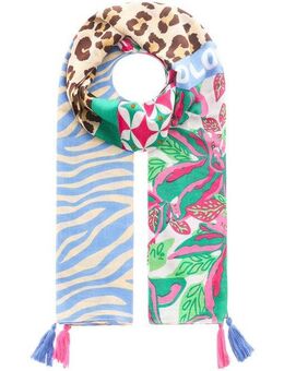 Zwillingsherz Modetuch "Wild Flower", Mit Leo und Zebra Muster