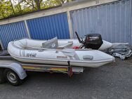 Schlauchboot Zuzumar mit 15 PS Suzuki und Abdeckplane - Pirna