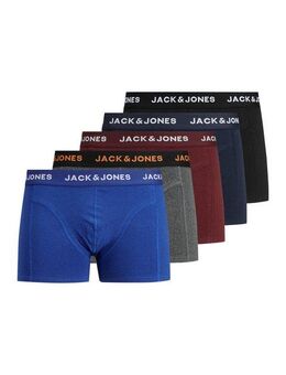 Jack & Jones Trunk JACBLACK eng anliegend, bequem mit elastischem Bund (Packung, 5-St) unifarben, modisch, eng anliegend, Baumwollmischung, Bündchen