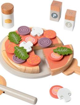 MUSTERKIND® Spiellebensmittel Pizza-Set Fungus, FSC®-Holz aus gewissenhaft bewirtschafteten Wäldern