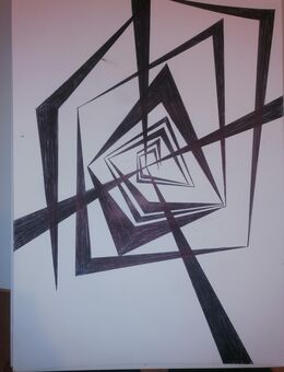 Original Kugelschreiberzeichnung A3 - Berlin Mitte