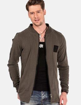 Cipo & Baxx Sweatjacke Sweatjacke (1-tlg) mit Layeroptik, CL-305