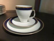 Melitta MADRID 3tlg. Kaffeegedeck / kobaltblau + Golddekor / Vintage Geschirr - Zeuthen