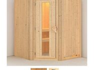 Karibu Sauna Larin, BxTxH: 151 x 151 x 198 cm, 68 mm, (Set) ohne Ofen