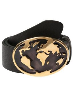 Rettungsring Gürtel Ledergürtel mit austauschbarer Schließe »Welt Schwarz Gold«