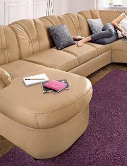 DOMO collection Wohnlandschaft Flores auch in Leder-Bezug, B/T/H: 293/180/86 cm, U-Form, 3 Teile, wahlweise mit Bettfunktion, wahlweise mit Federkern