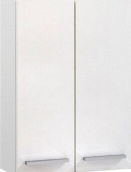 Saphir Hängeschrank Quickset 335 Badschrank 50 cm breit mit 2 Türen und 2 Einlegeböden Badezimmer-Hängeschrank inkl. Türdämpfer, Griffe in Chrom Glanz